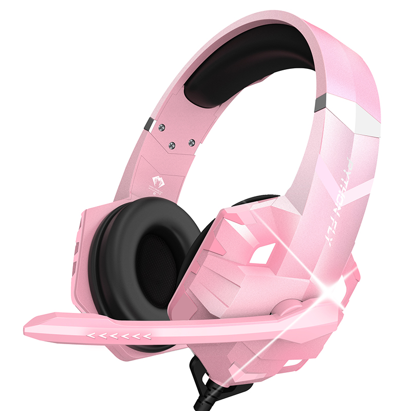 LED Light Noise Cancelling PC Gaming Headset with 2.2m Cable Waterproof For PS4 Gamers