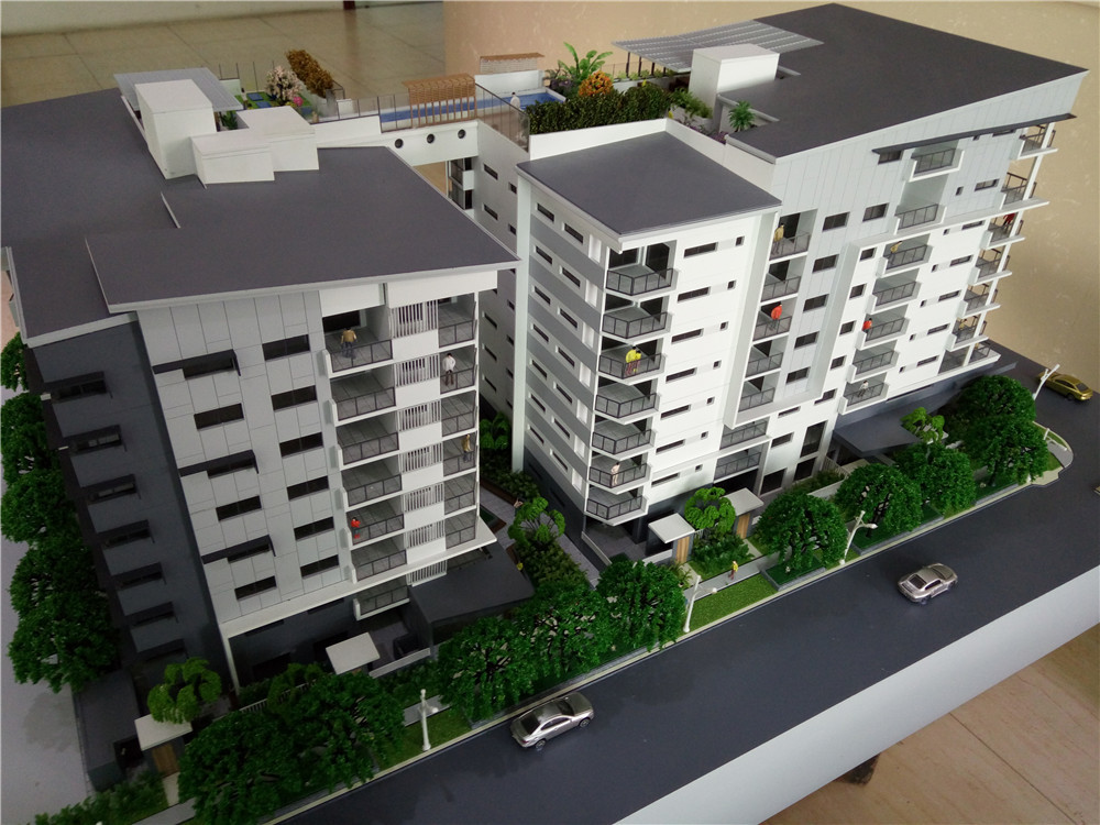 Mini Architecture Maquette Model , Commercial Machine Cut Villa 3D Model
