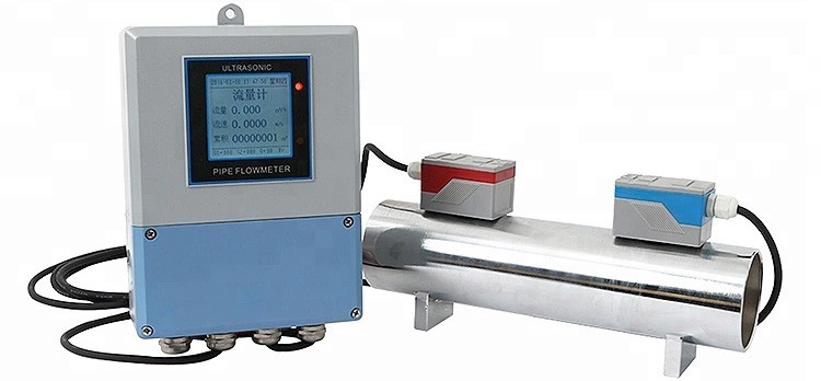 Wall Mounted Gas Liquid 5.00m / S Portable Ultrasonic Flow Meter