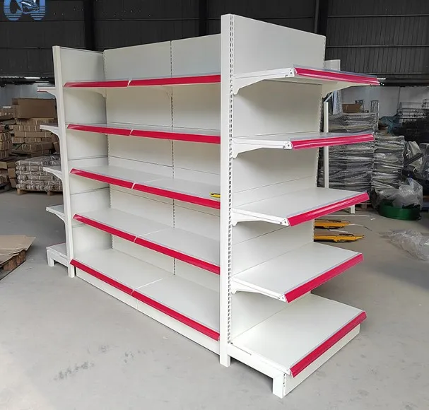 Best Selling Factory customized color size metal heavy duty stands steel rack for grocery store shelves