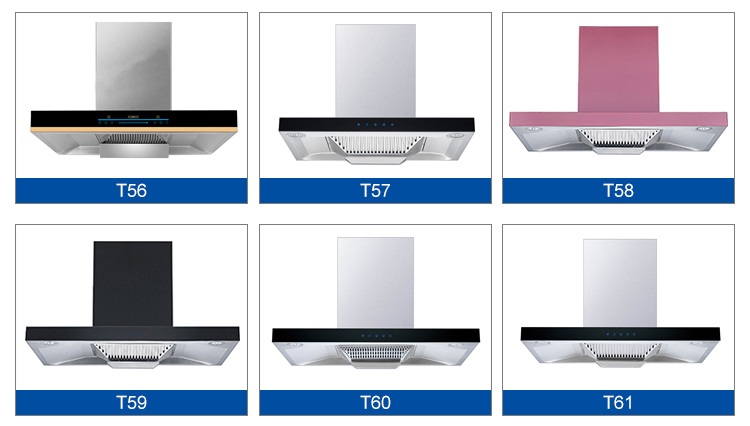 Touch Switch Kitchen Electric Modern Stylish Extractor T Shape Cooker Hood Range Hoods