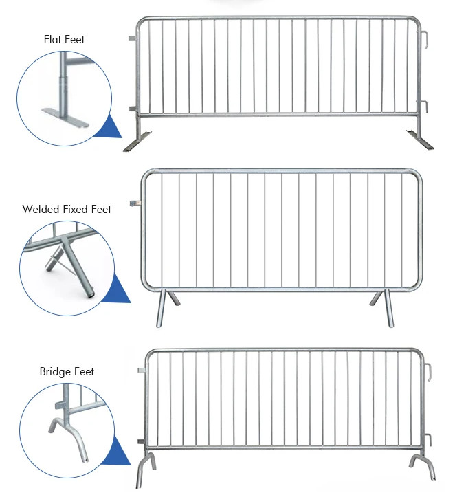 Metal Crowd Control Barriers 1.2M Galvanized Crowd Control Barricade