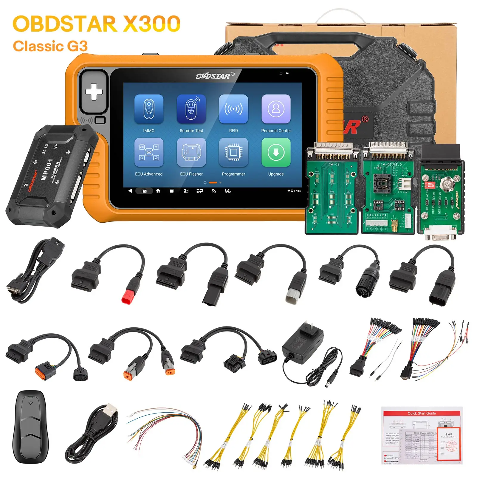 OBDSTAR X300 Classic G3 Key Programmer for Car/ HD/ E-Car/ Motorcycles/ Jet Ski with Key Sim and Motorcycle Kits 2 Years Update