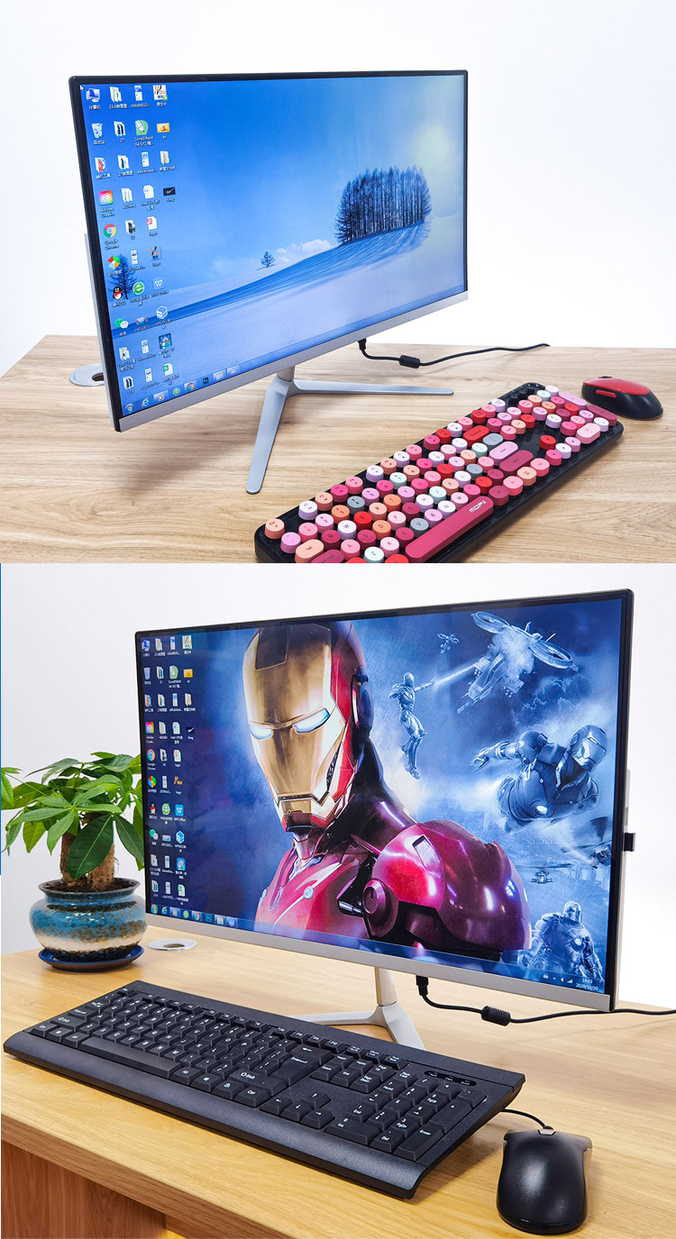 120G SSD Height 38cm Wireless Desktop Computer Mainboard HM65