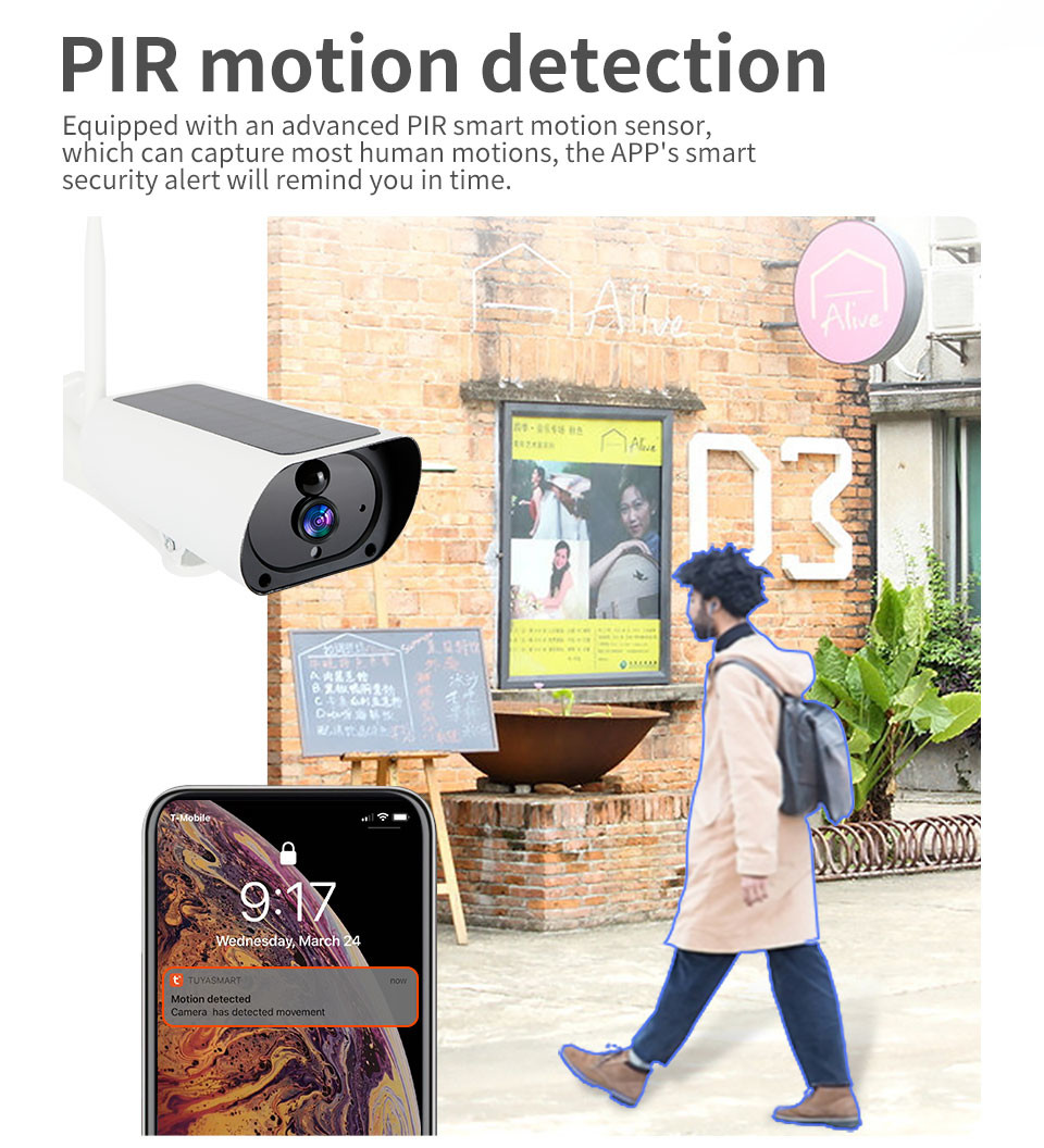 Tuya App TCP CMOS 4G Wifi Security Camera 850nm Burglar Alarm Systems