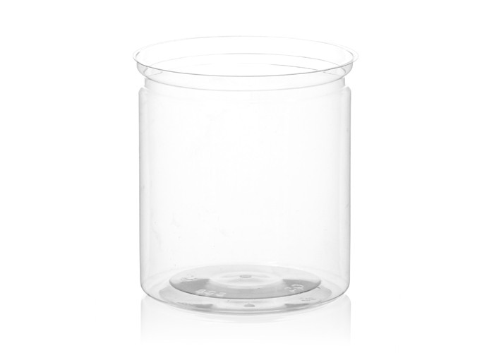Transparent Food Grade Canister , Middle Size PET Plastic Cans