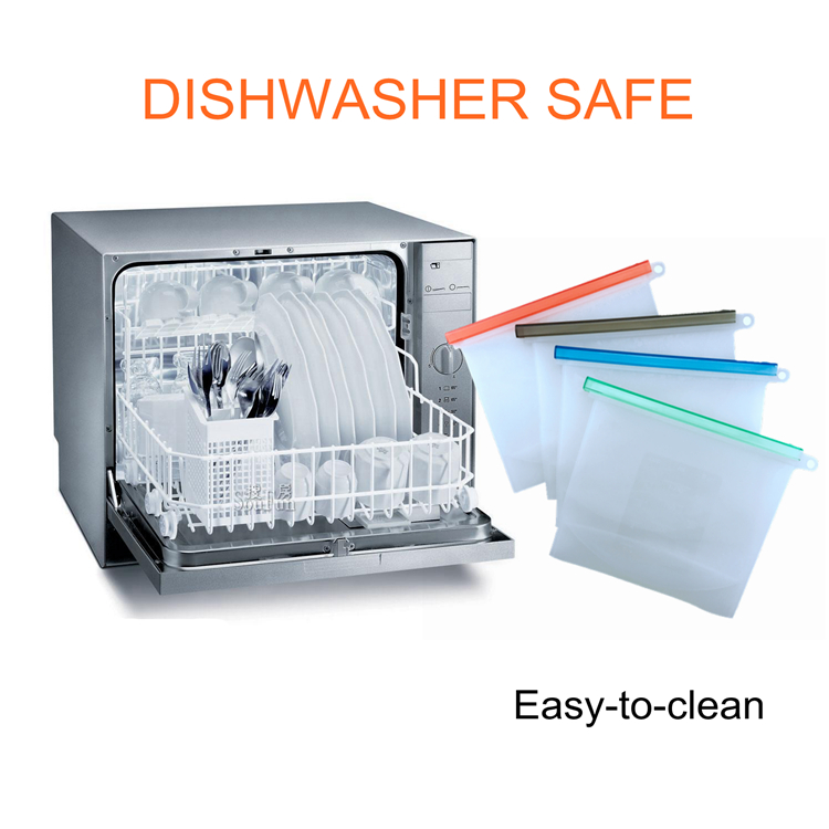 1000ML/1500ML Leakproof Easy Clean Fresh Sealing Vacuum Reusable Silicone Food Safe Storage Bag