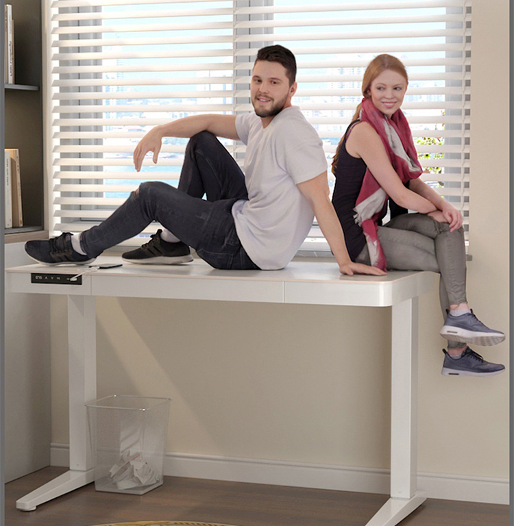 Height Adjustable White Wooden Telescopic Coffee Table for Outdoor Office Furniture