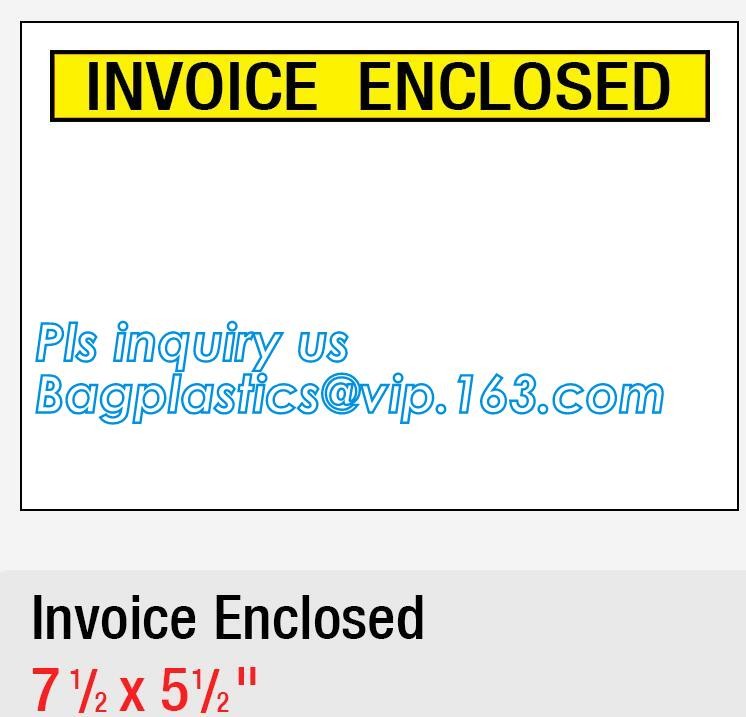 packing list envelope for AWB, packing list envelope mailing bag for express, Packing List Enclosed Envelopes, bagease