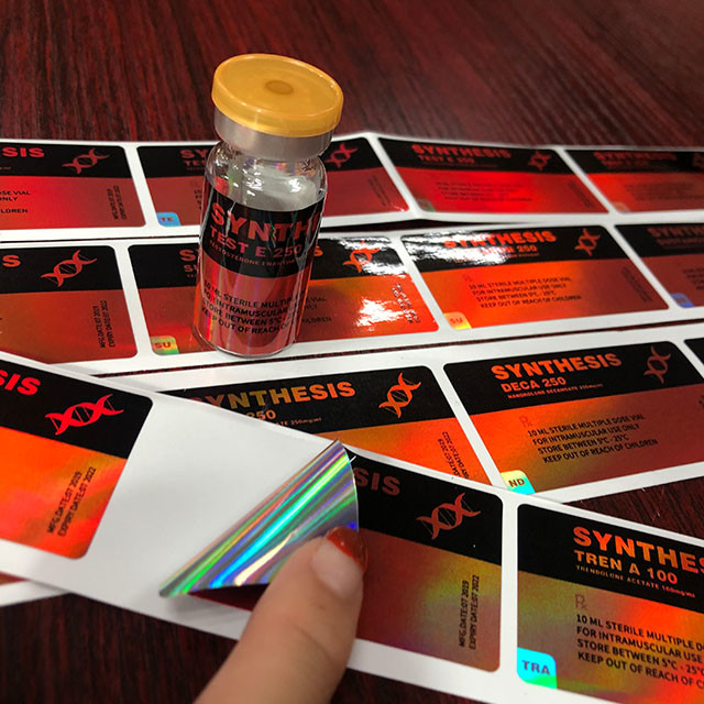 PET Hologram Security Medication Label Stickers 50um Thickness