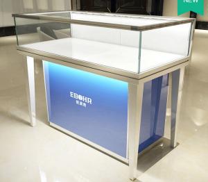 China Aluminum Alloy Frame Mobile Jewelry Store Showcases Lighted Jewelry Display Case on sale
