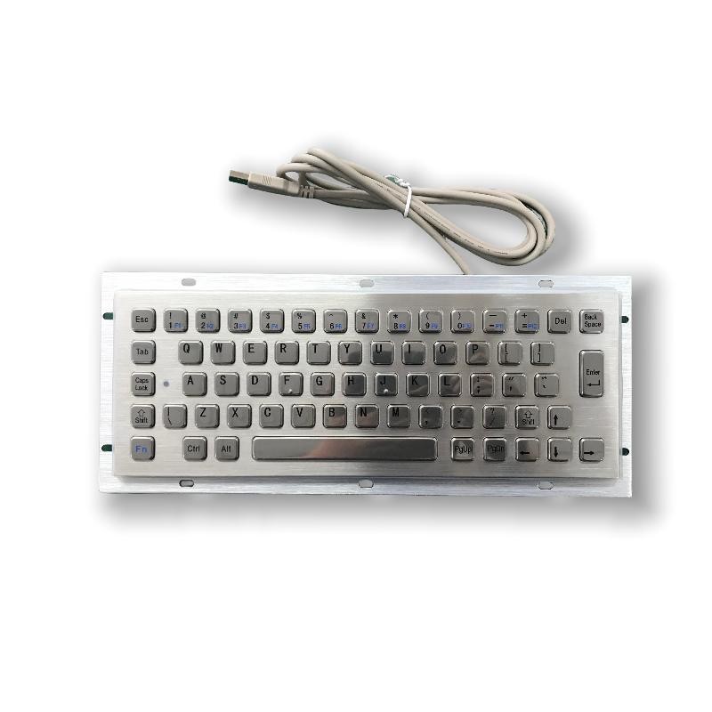 Panel Mounted Stainless Steel Keyboard F3 Lightweight Industrial Metal PC Keyboard