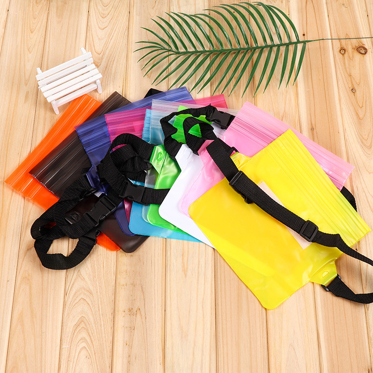 PVC Waterproof Phone Case Laptop Touch Screen Bag Adjustable Length