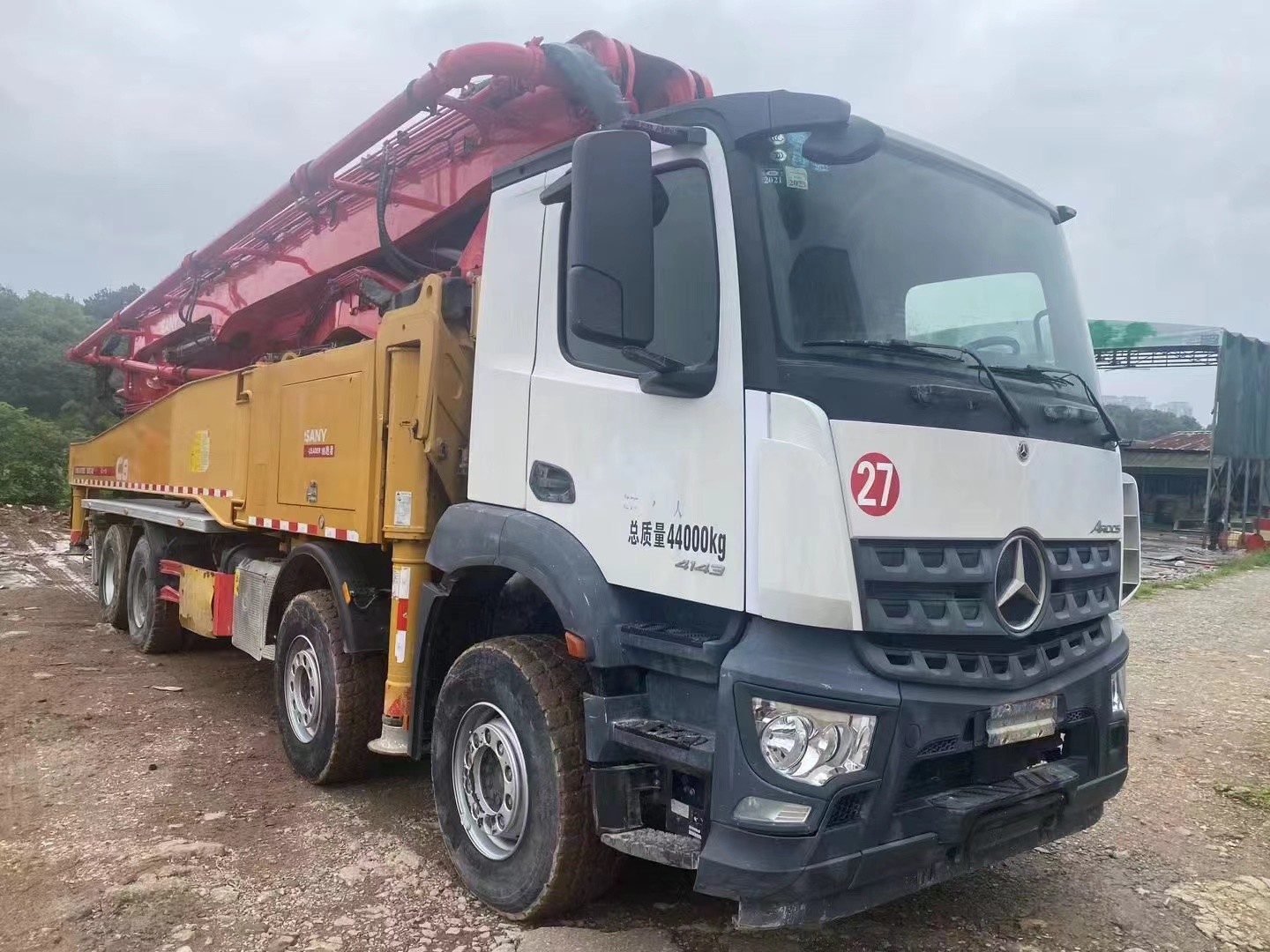 2020 Model Used Concrete Pump Truck 56 Meters Benz Chassis Sany 1400 Working Hours