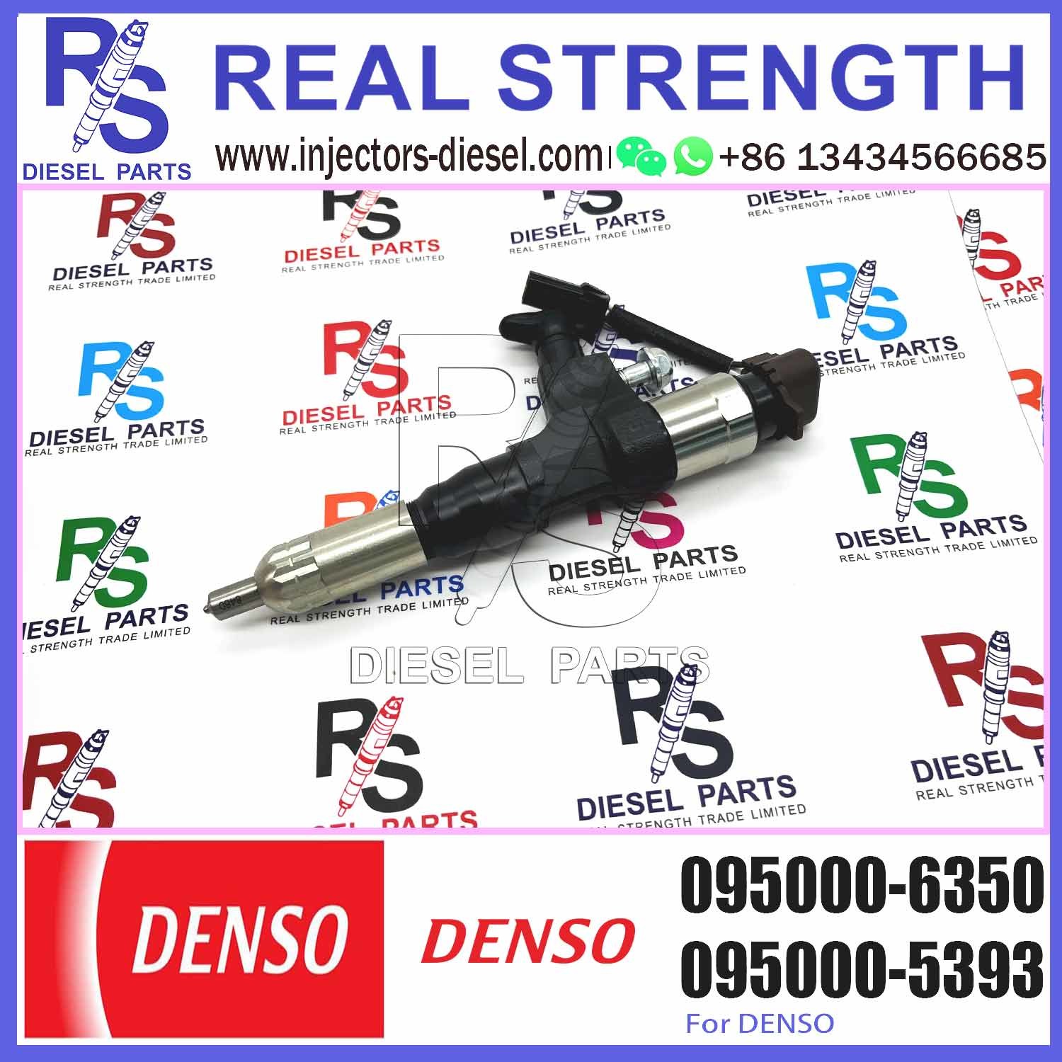 High Quality New Diesel Common Rail Fuel Injector 095000-6350 For KOBELCO SK200-8/HINO J05E