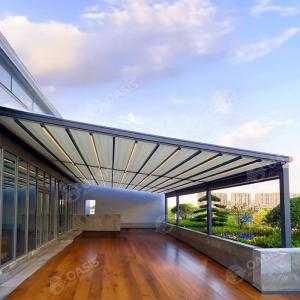 Buy cheap Patio Strong Aluminium Pergola With Retractable Roof PVC Fabric Remote Control product