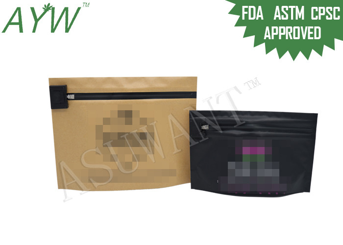 Accept Custom Printed Three Popular Size Smell Proof Child Resistant Mylar Zipper Packaging Bags Custom Printed