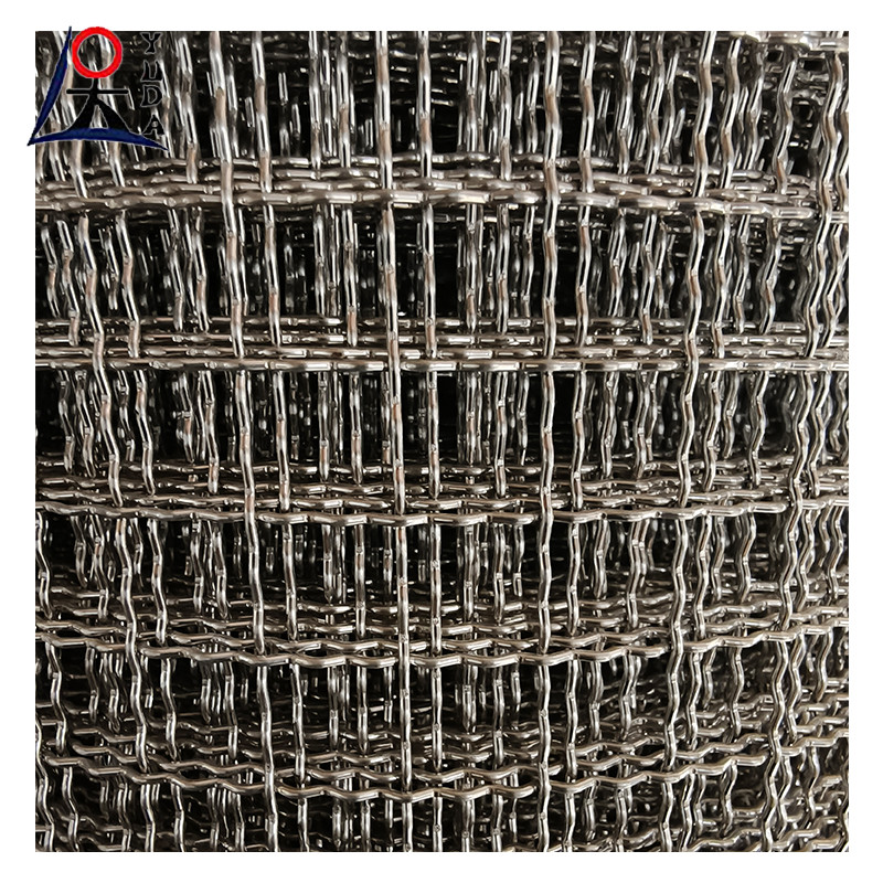 Woven Mine Crimped Wire Mesh Vibrating Security Screen Mesh Galvanised Surface