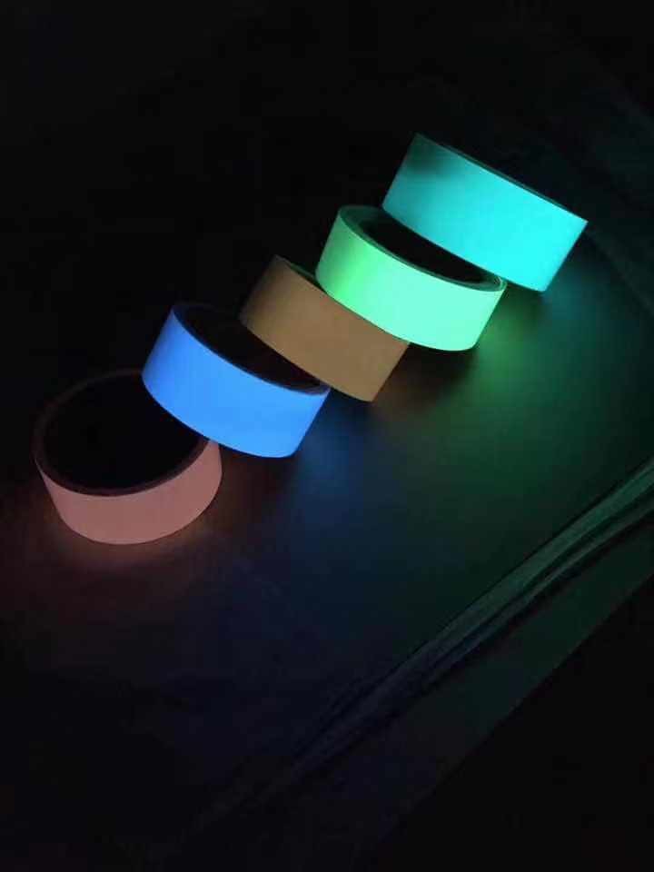 Blue/red/pink/yellow color PET type photo luminescent vinyl sticker 6-8 hours for cutting