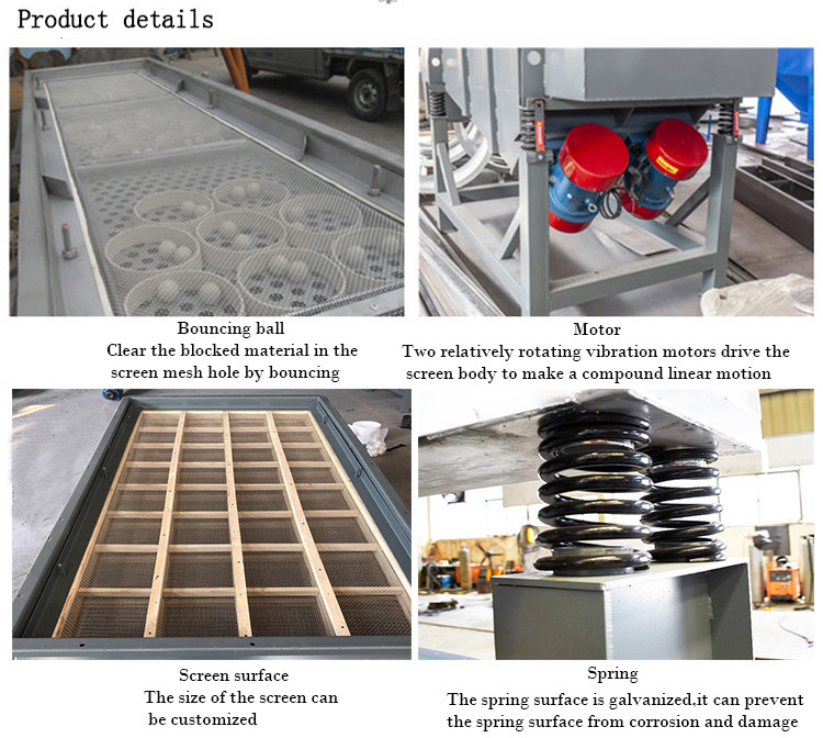 Customized Multideck Mineral Particles Linear Vibrating Screen Classifier Machine