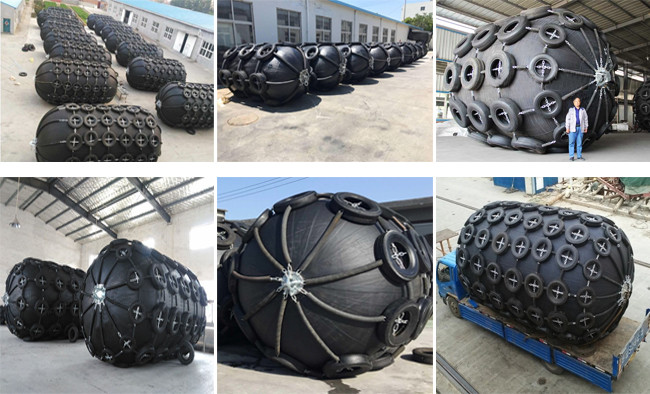 ISO 17357 Yokohama Rubber Fender 4.5*9.0M Floating Pneumatic Rubber Fenders