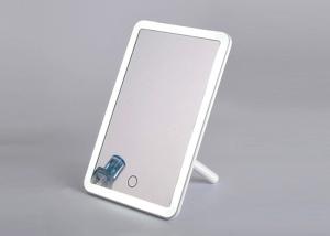 Folding Plastic Magnifying Mirror , Stepless Dimming Touch Sensor LED Vanity Mirror