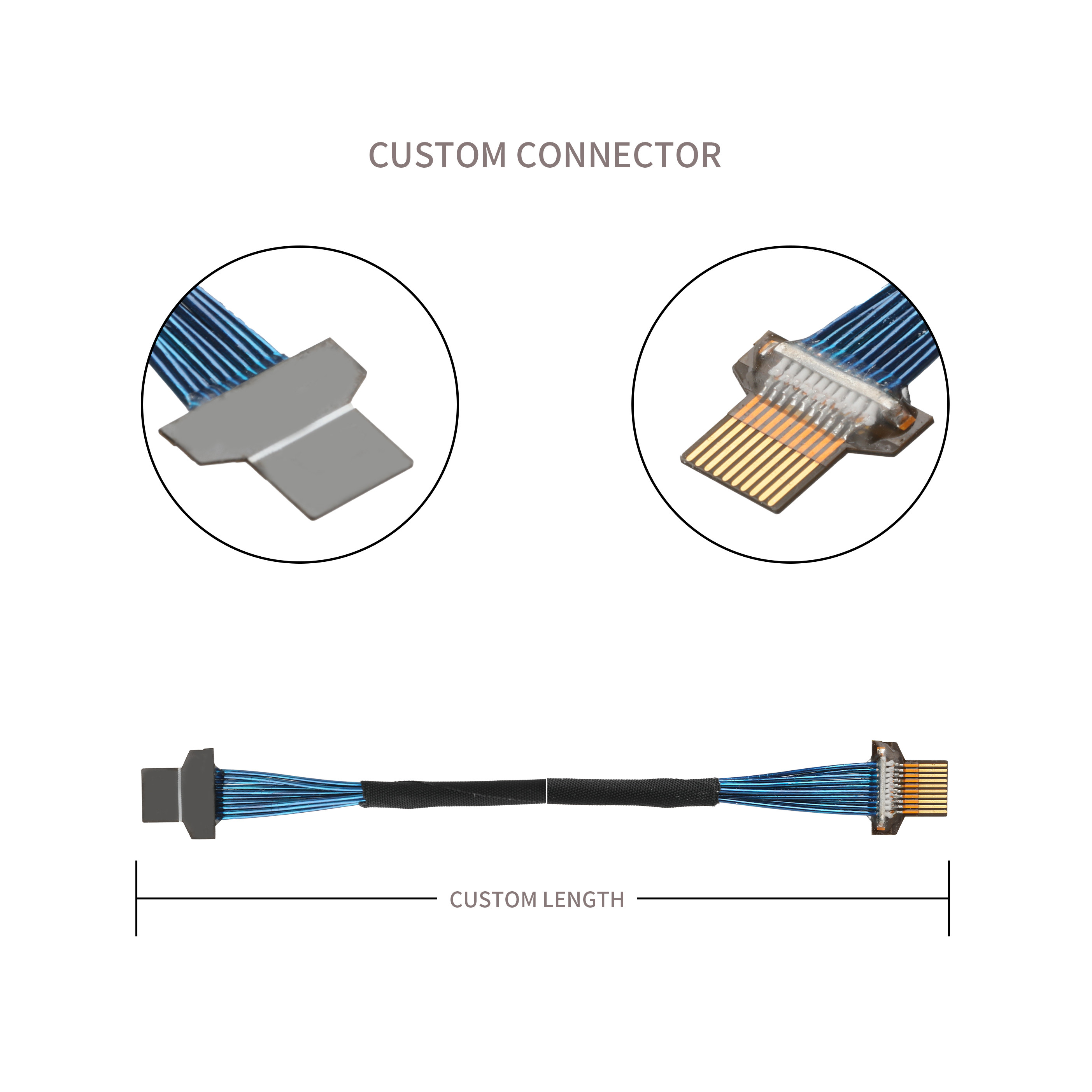 Printer Fpc Cable FPC-010T-01 MCC COAXIAL UL1354 36AWG 50Ω 0D 0.495 Silvered Copper Alloy