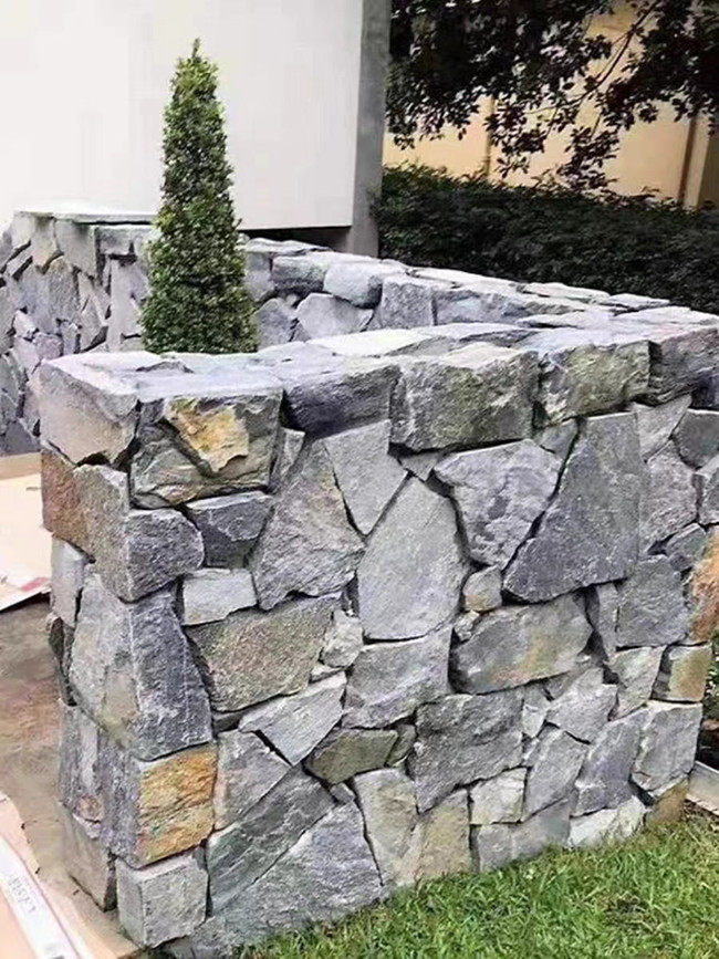 3D Natural Marble Stones Random Rusty Slate Meshed Flagstone Outdoor Garden Flooring Pavers Wall Tiles