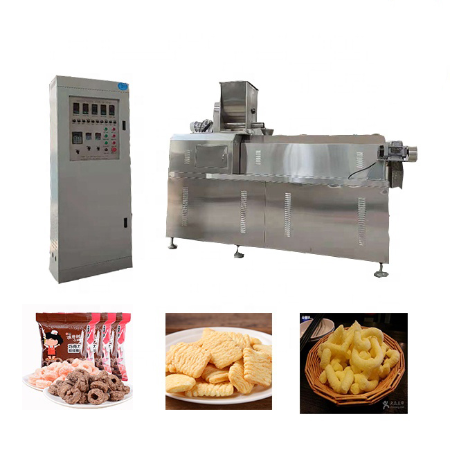 Commercial Corn Puff Production Line Stainless Steel Corn Puff Extruder Machine