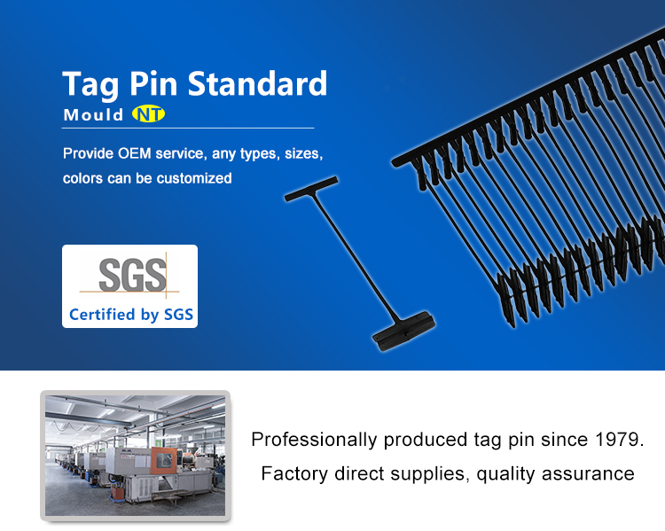 PP Plastic Tag Pins , 25mm Plastic Tag Gun Fasteners
