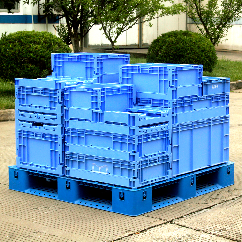 Industrial Packaging Folded Size 365*275*80mm PP Collapsible Plastic Storage Crate Box