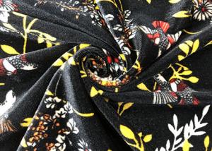 Buy cheap Warp Knitted Polyester Velvet Fabric / Birds Flowers Patterned Velvet Fabric product