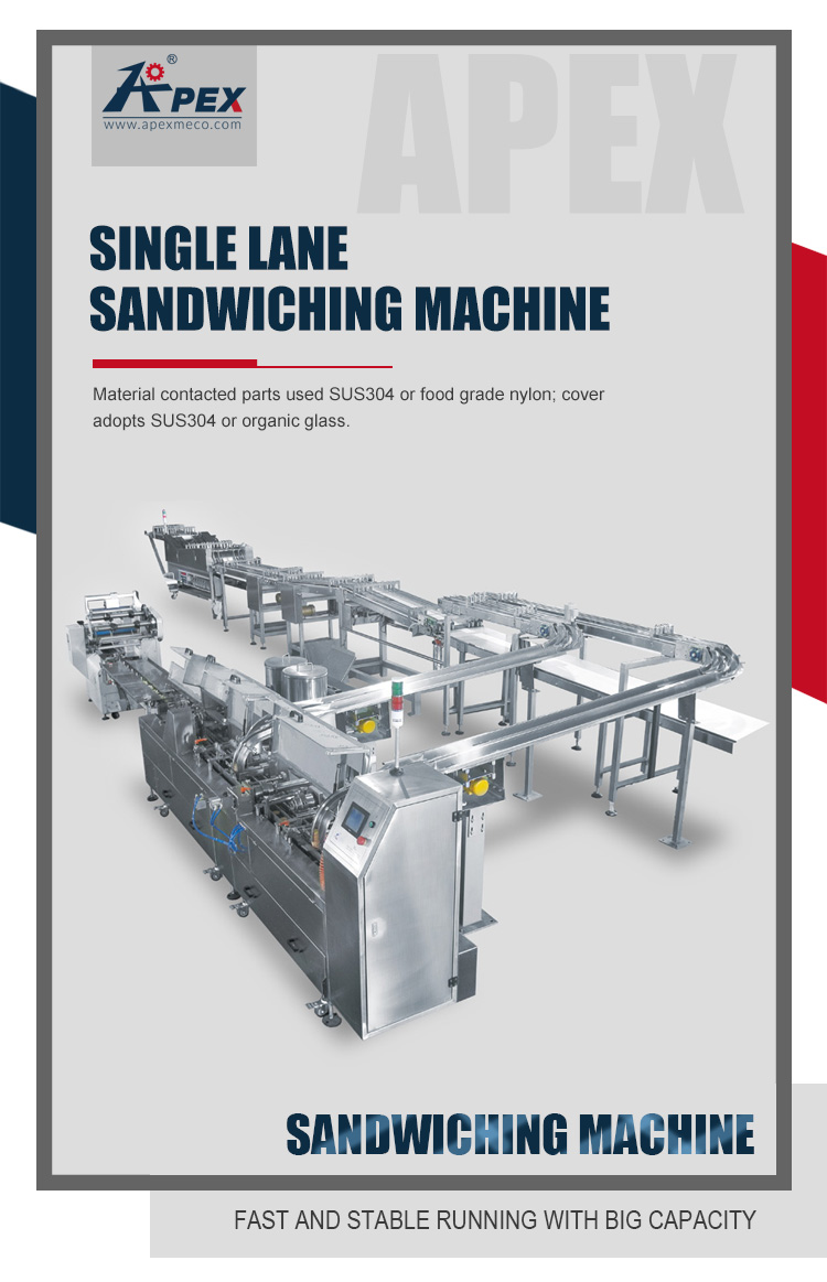 Single Phase Cookies Biscuit Sandwiching Machine Automatic Single Lane