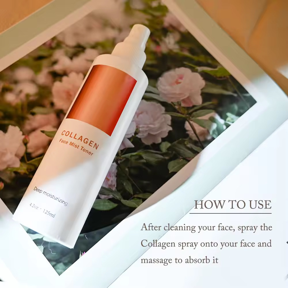 Collagen Face Toner Pores Shrinking Remove Dark Skin Smooth Nourishing Toner For Dry Skin