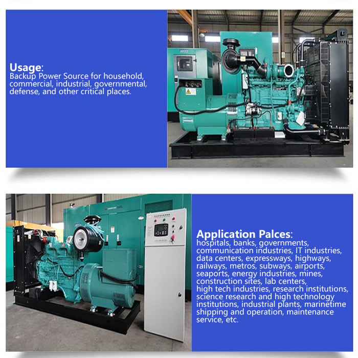 IP 21 Protection Class 800 Kva Generator Black Electric Generating Set