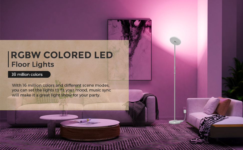 Practical Multi Scene RGB Corner Lights , Dimmable Color Changing Corner Lamp