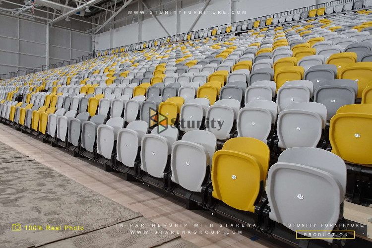 Fire Resistant Fixed Stadium Bleacher Telescopic Seating