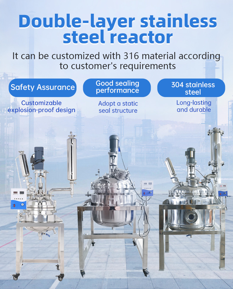 1L 2L 5L 10L Stainless Steel Laboratory High-pressure Reactors Design Customizable