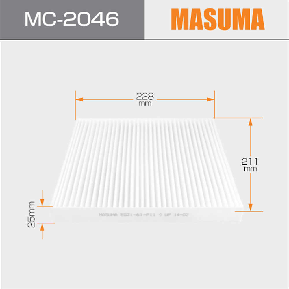 MASUMA Auto Chassis Parts Cabin Filter EG21-61-P11 for MAZDA CX-7 ER JAPAN Car Model