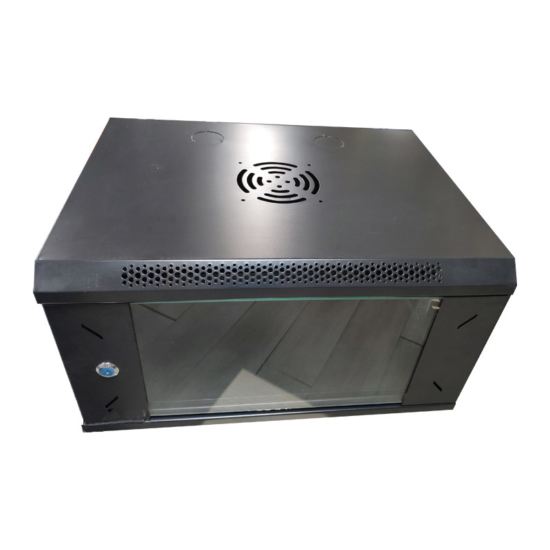12U Wall Mount Network Cabinet，4- post Structure Fan- assisted Network Rack with Durable Ventilation System