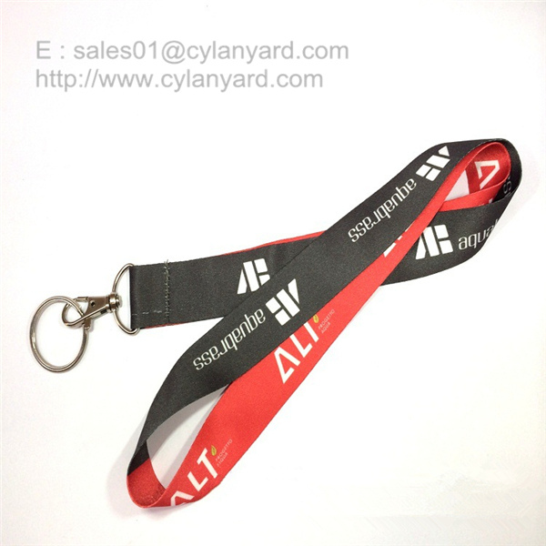 Custom sublimated full color lanyard with key ring