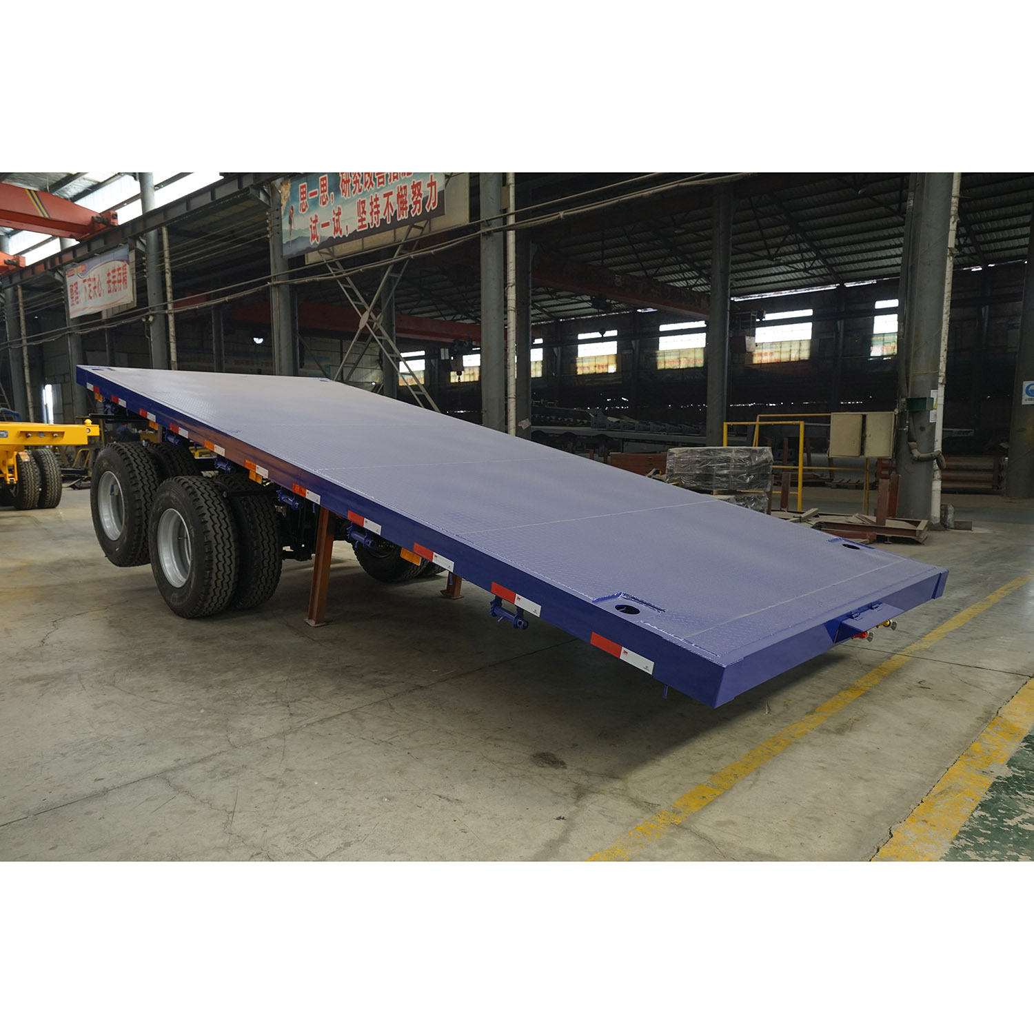 40ft Container Platform Flatbed Semi-Trailer with Front Wall in Heavy Duty Design