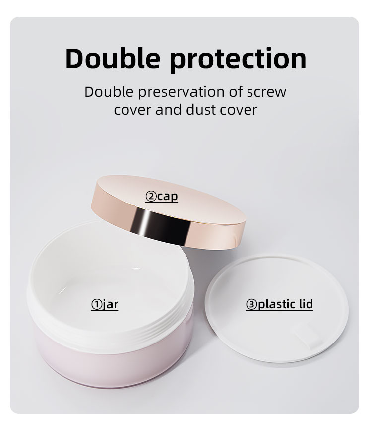 Light Blue Pink 200g AS PP Cosmetic Jars For Face / Body Moisturizing