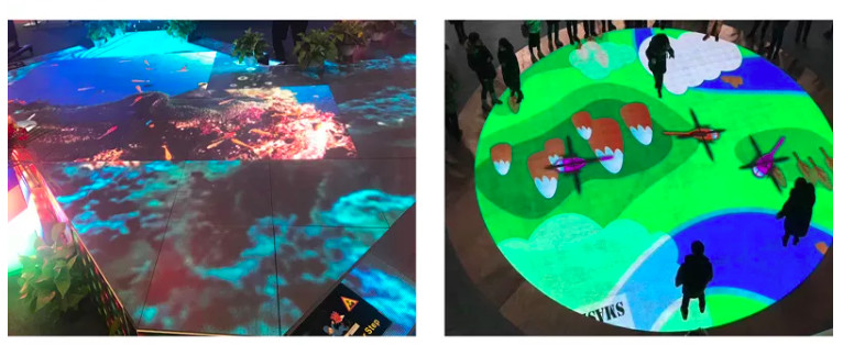 HD Interactive Lighted Floor Panels Led Display Tiles P3.9 Indoor Fixed Installation