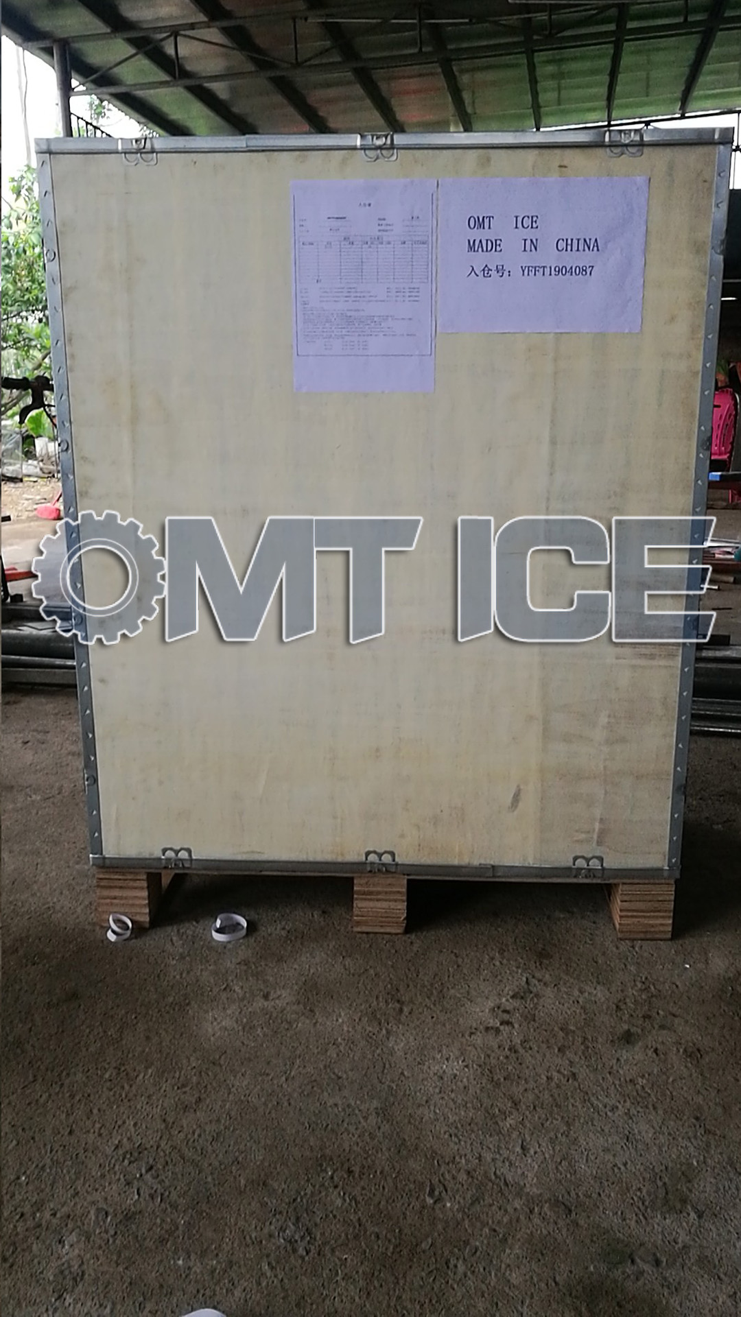 Electric Stainless Steel Ice Crushing Machine for Round Ice Block 10-100ton/24hrs Performance
