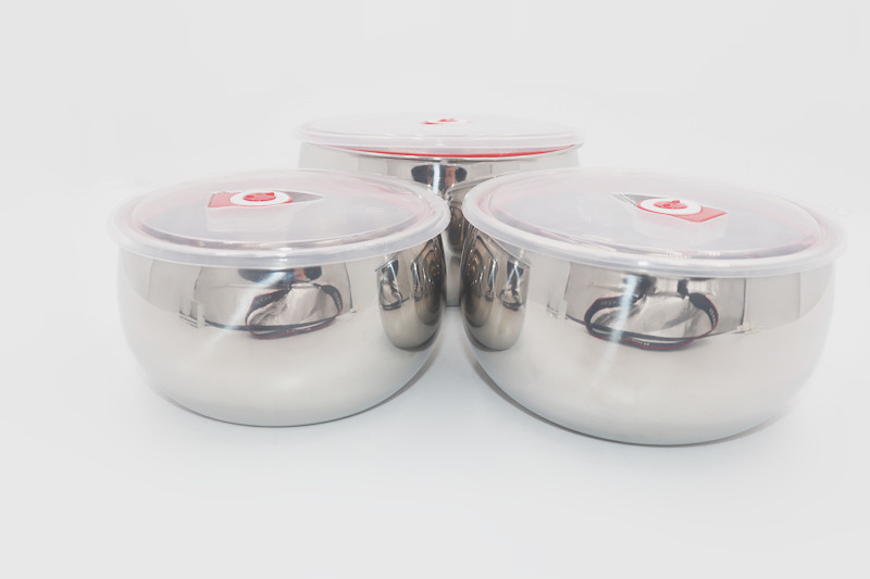4pcs 14cm 16cm 18cm 20cm Kitchen used stainless steel storage container set food preservation box