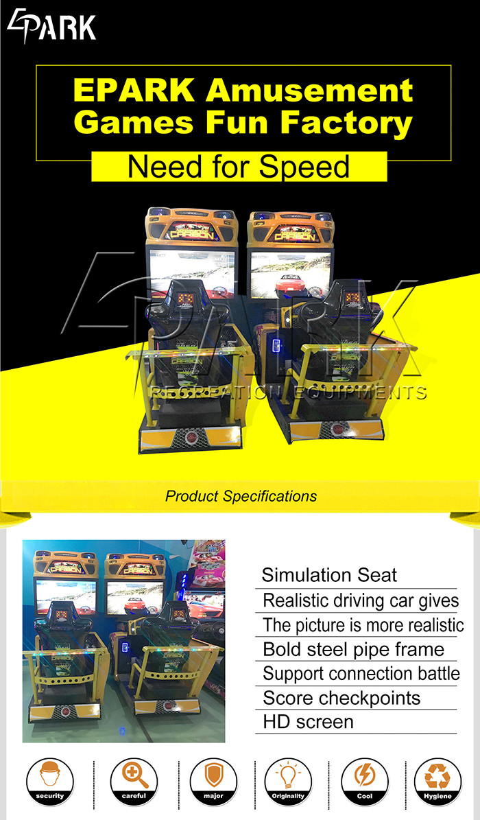 High Velocity Racing Arcade Cabinet Coin Operated For Amusement Park