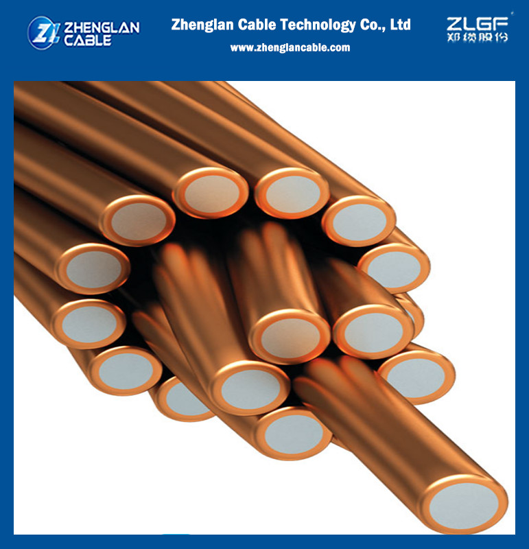 CCS Copper Clad Steel Wire Strand Conductor ASTM B228 8mm Copper Clad Steel