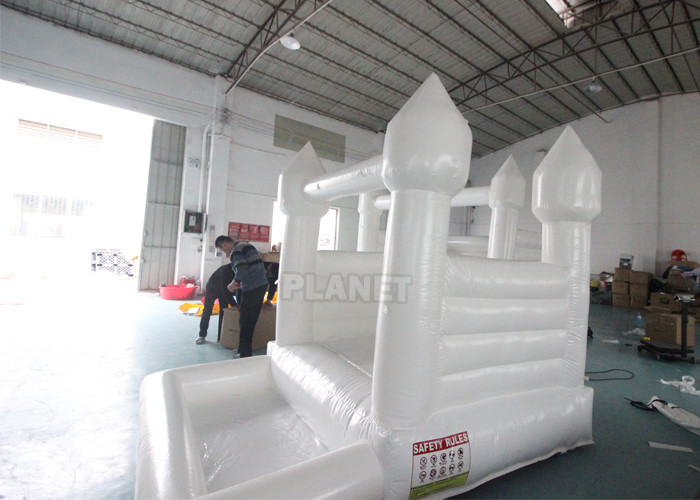PVC Inflatable Small White Bouncy Toddlers Bounce Castle House With Ball Pool For Event
