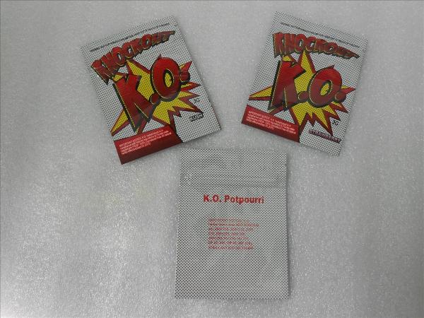 Custom PET / VMPET / PE 100 micron Herbal Incense Packaging
